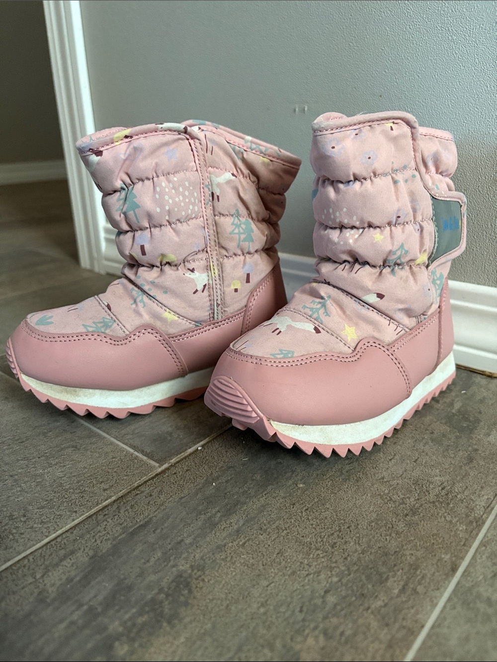 Jan & Jul Toasty-Dry Puffy Snow Boots for Toddlers - Pink Forest